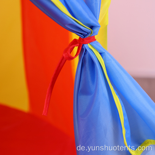 Passen Sie farbenfrohe Kunstwerke im Indoor-Regenbogen-Spielzeugzelt an